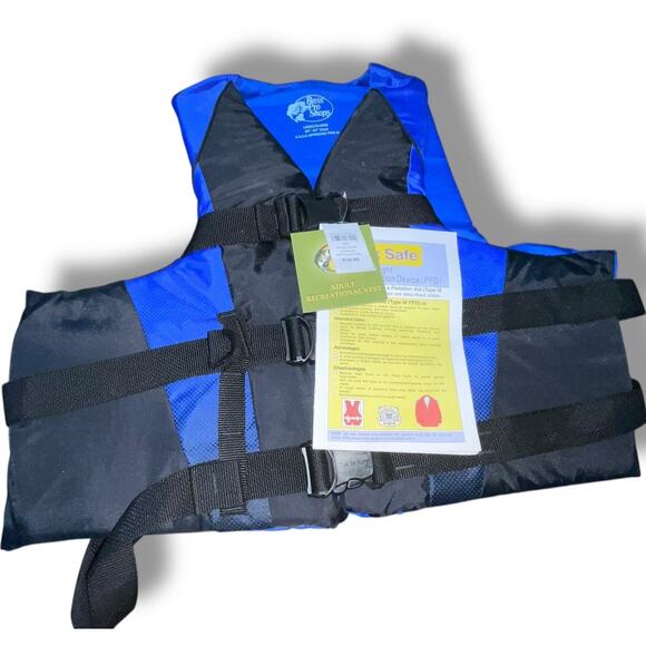 Bass Pro Shops Life Jacket Vest Adult Large XL 40"- 52" Type 3 PFD Water Sports - Picture 1 of 10